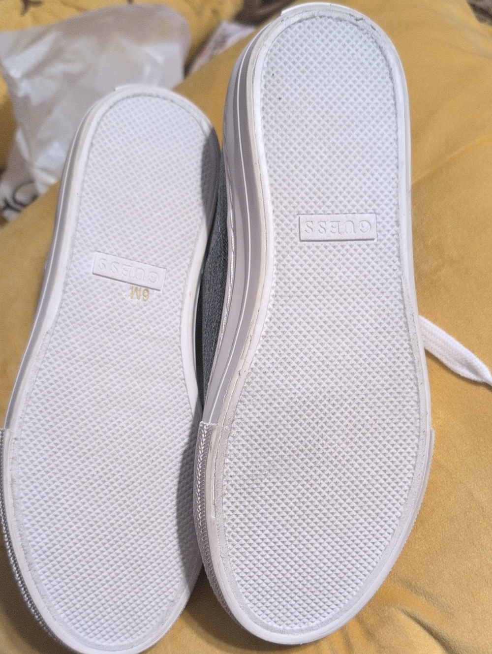 GUESS Kids Denim-Style Gray & White Lace-Up Sneakers - Picture 13 of 13